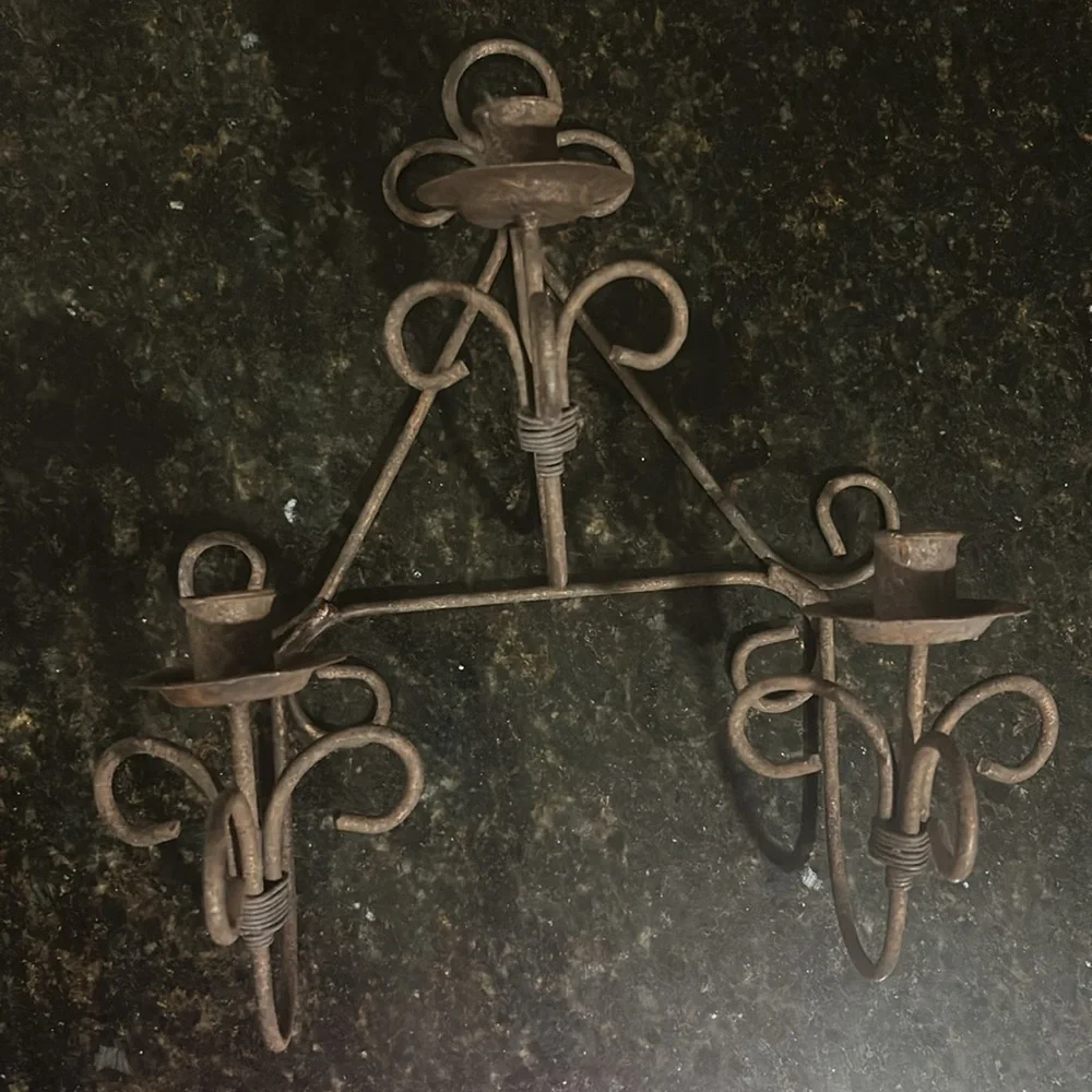 Brown rusted Wall Candle Holder